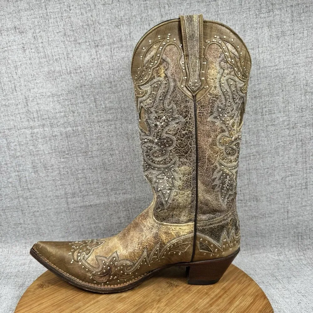 Johnny Ringo Cowboy Boots Womens 10.5 B Sagrada Western Leather - Picture 5 of 12